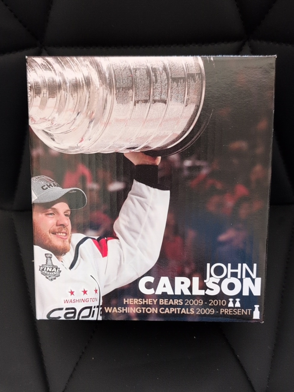 A New John Carlson Duo Bobblehead Both Washington Capitals And Hershy Bears In B